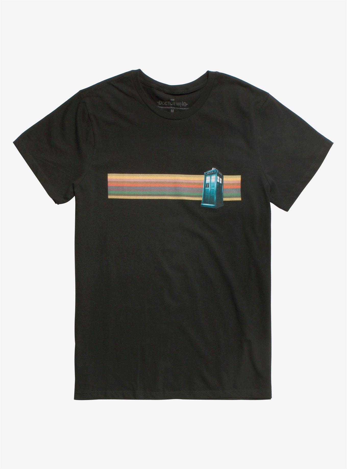 Doctor Who Thirteenth Doctor Who TARDIS Rainbow T-Shirt, BLUE, hi-res