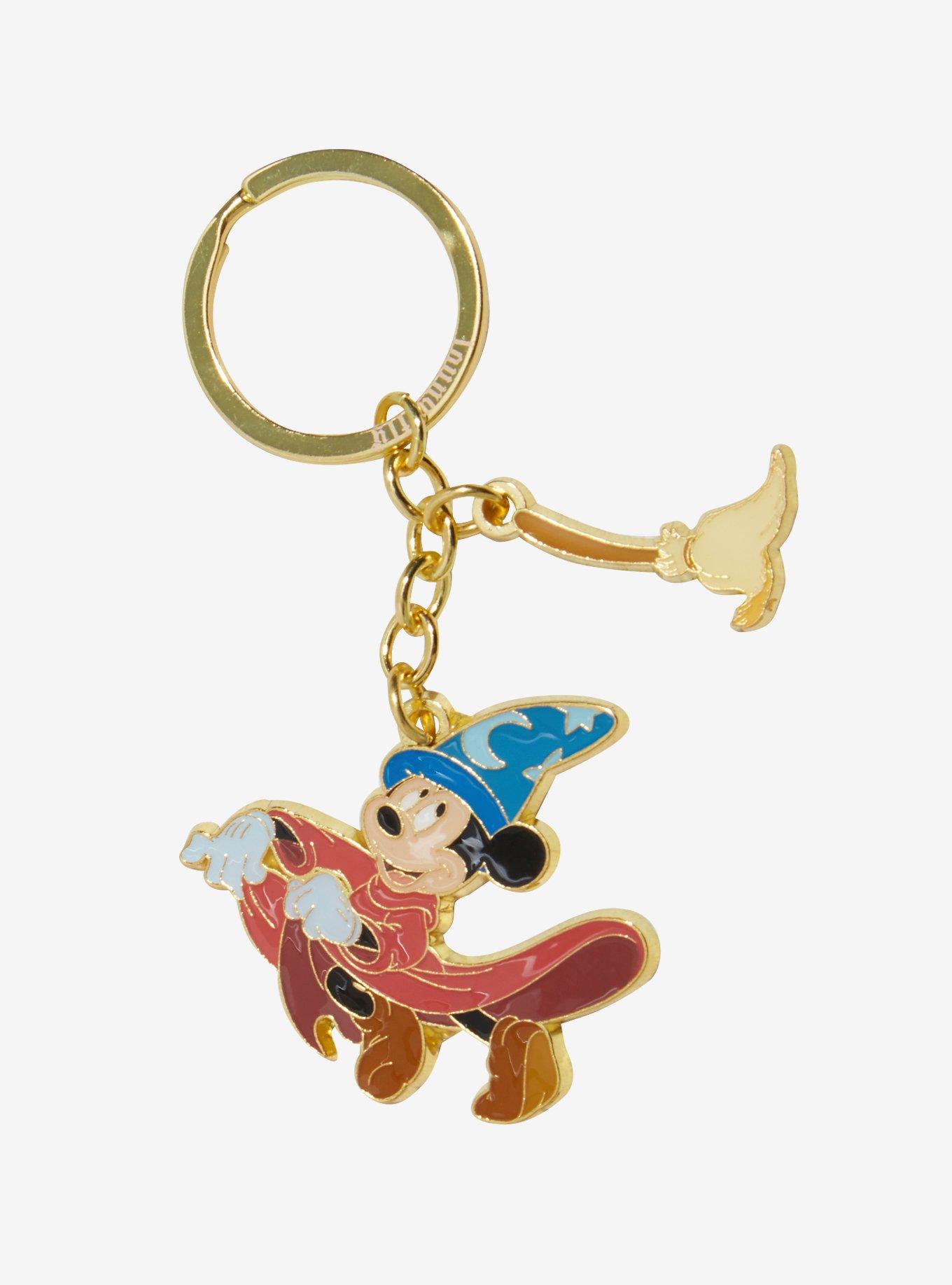Disney Fantasia Sorcerer Mickey Broom Key Chain - BoxLunch Exclusive, , hi-res