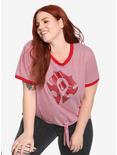 World Of Warcraft Horde Tie-Front Striped T-Shirt Plus Size, MULTI, hi-res