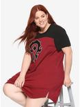World Of Warcraft Horde Striped T-Shirt Dress Plus size, MULTI, hi-res