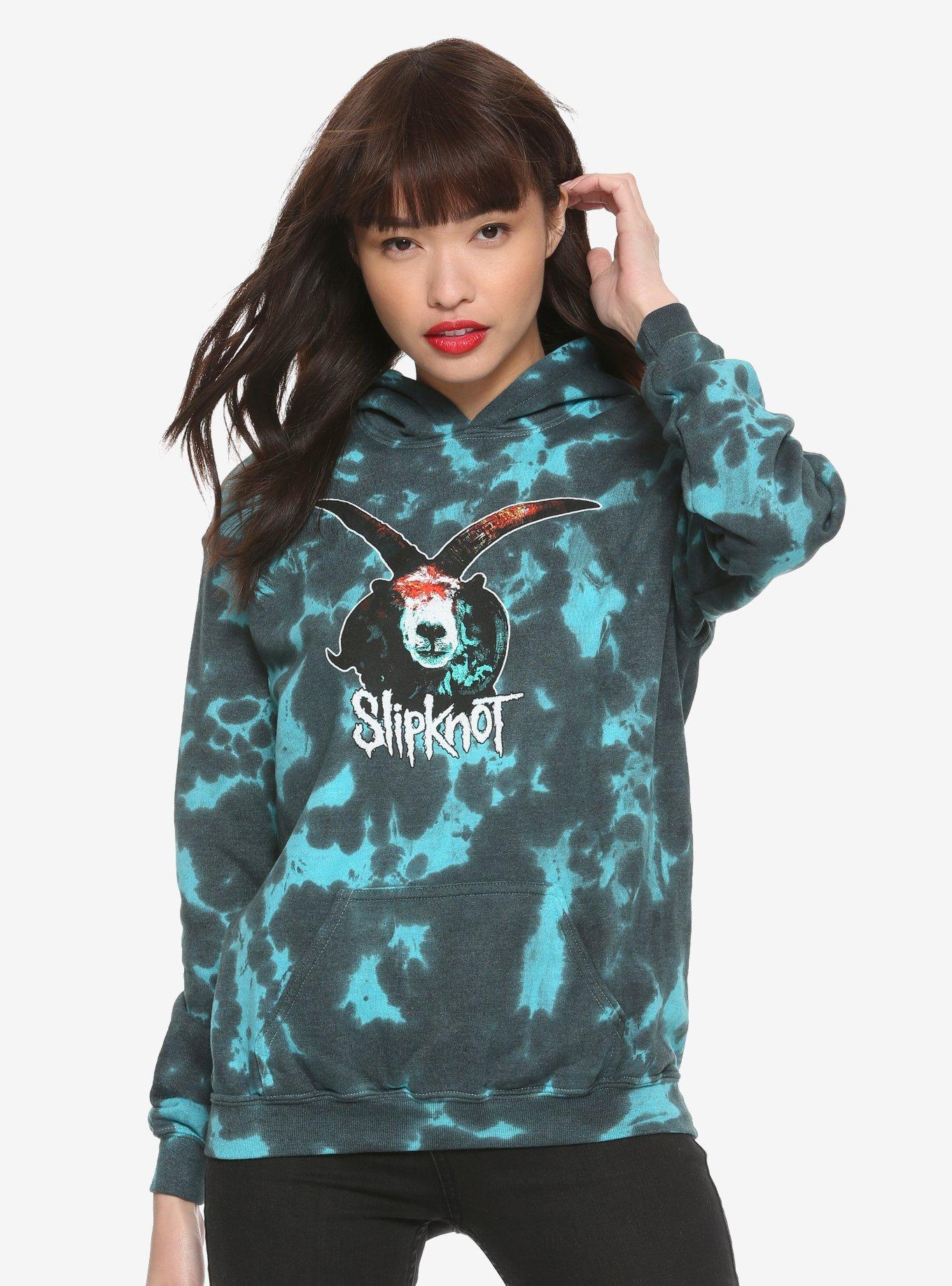 Slipknot Goat Acid Wash Girls Hoodie, BLACK, hi-res