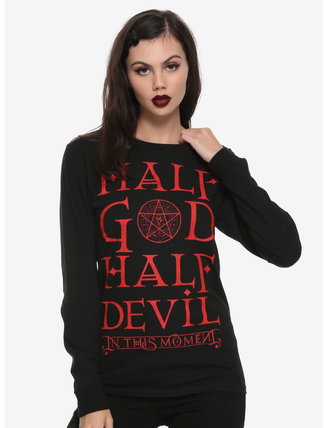 In This Moment Half God, Half Devil Girls Long-Sleeve T-Shirt, BLACK, hi-res