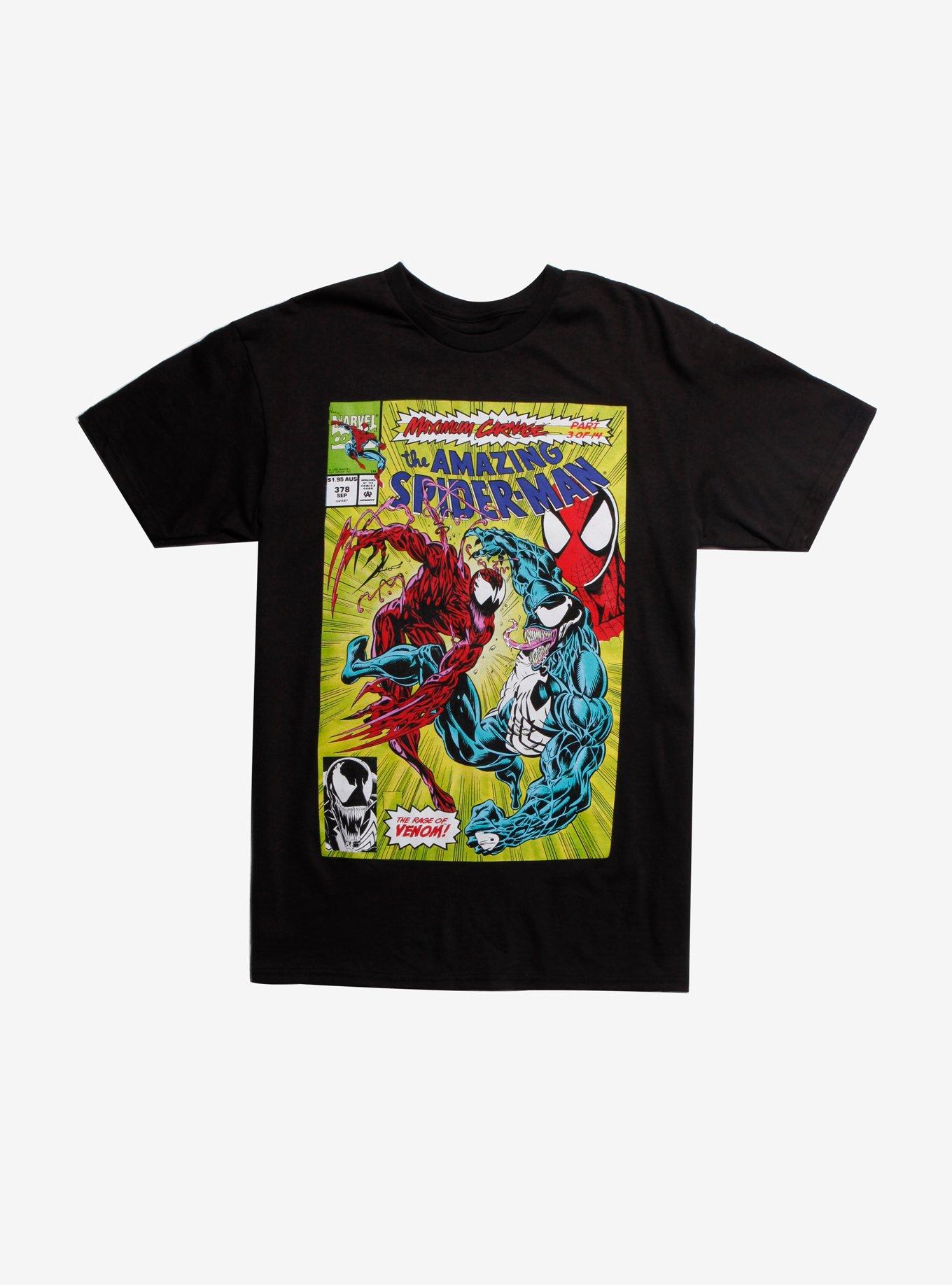 Marvel Spider-Man Venom Maximum Carnage Cover T-Shirt, BLACK, hi-res
