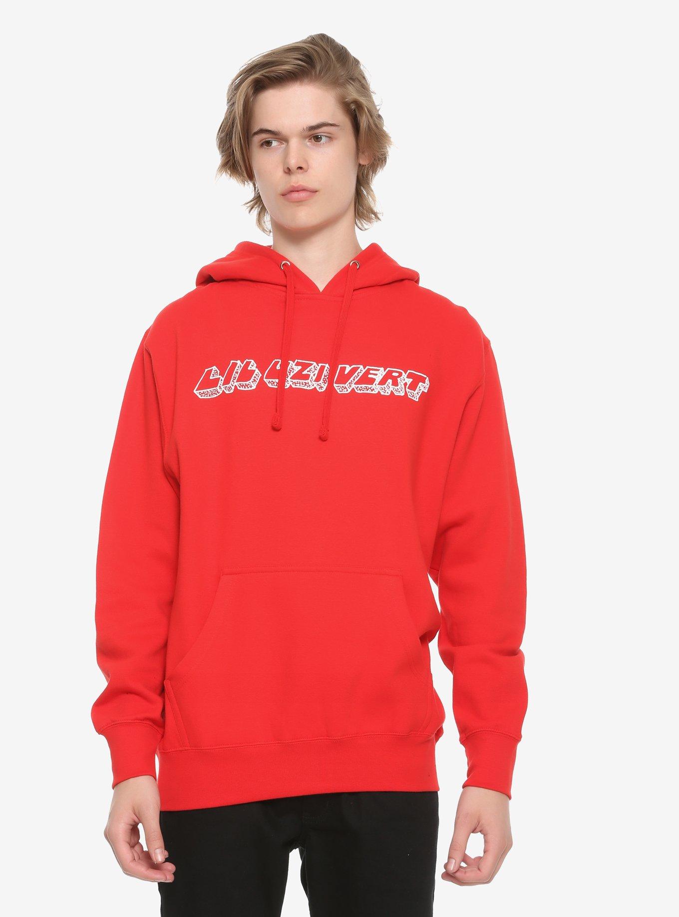 Lil Uzi Vert Bat Logo Hoodie, RED, hi-res