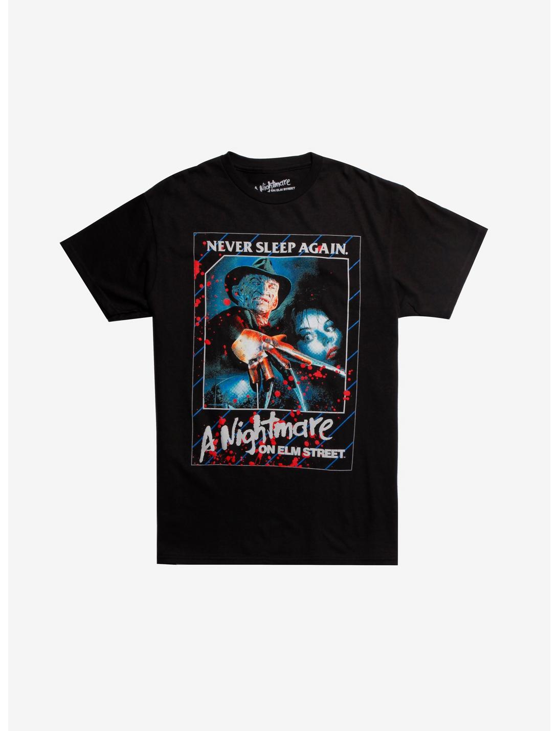 A Nightmare On Elm Street VHS Cover T-Shirt, BLACK, hi-res