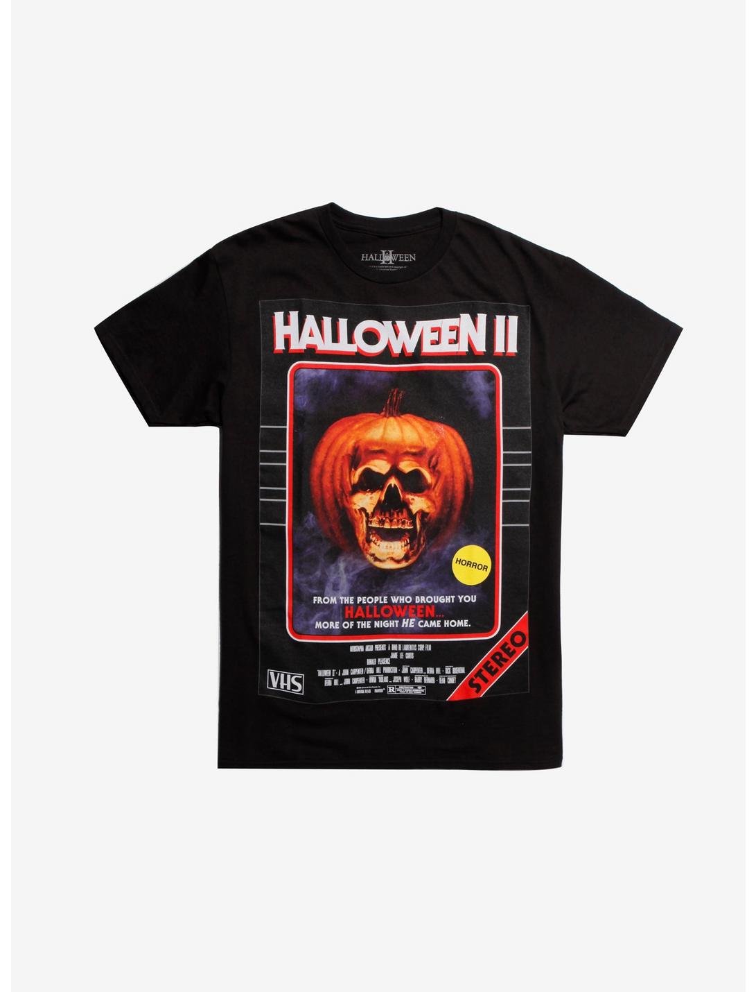Halloween II VHS Cover T-Shirt, BLACK, hi-res
