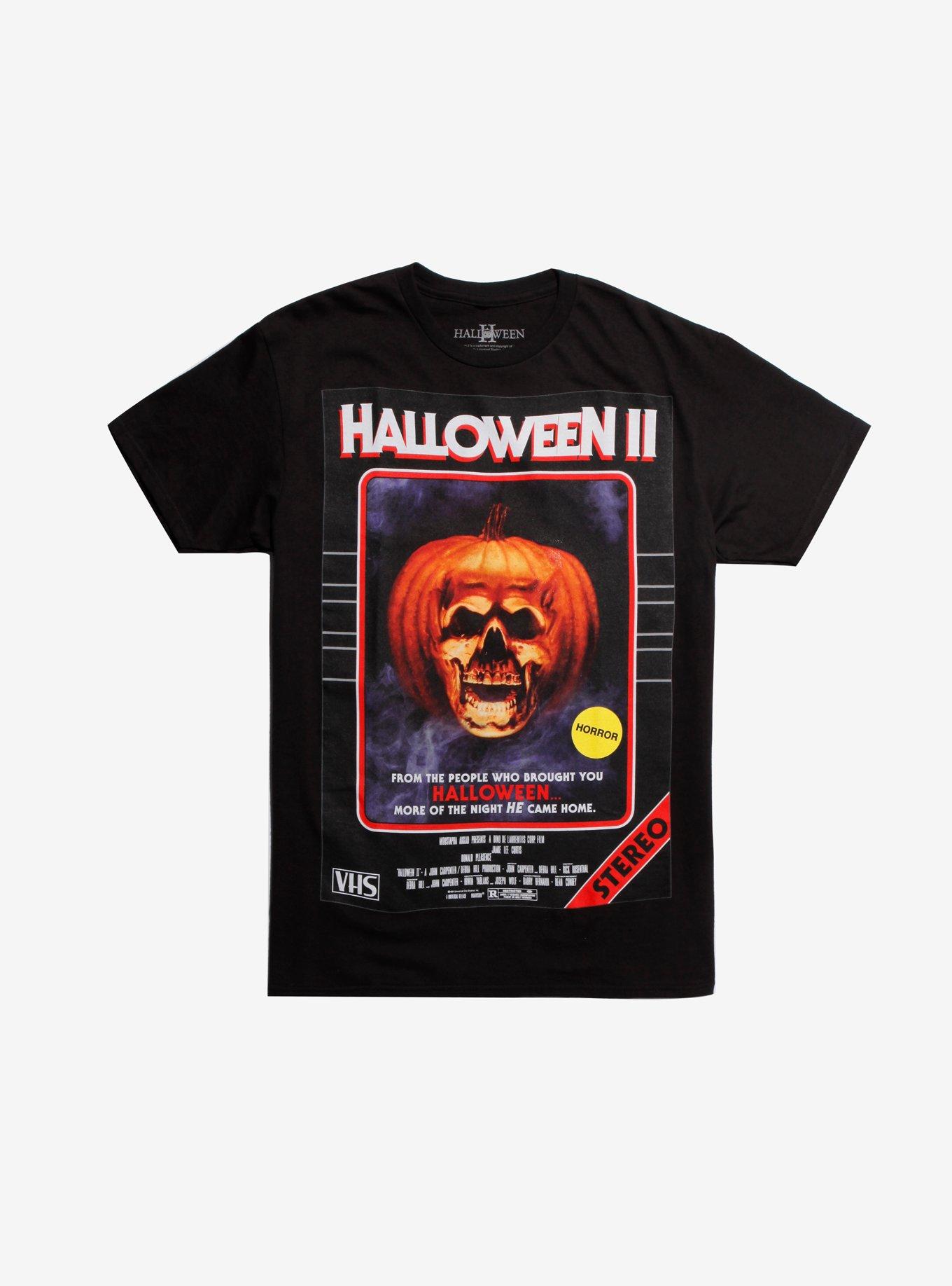 Halloween II VHS Cover T-Shirt, BLACK, hi-res