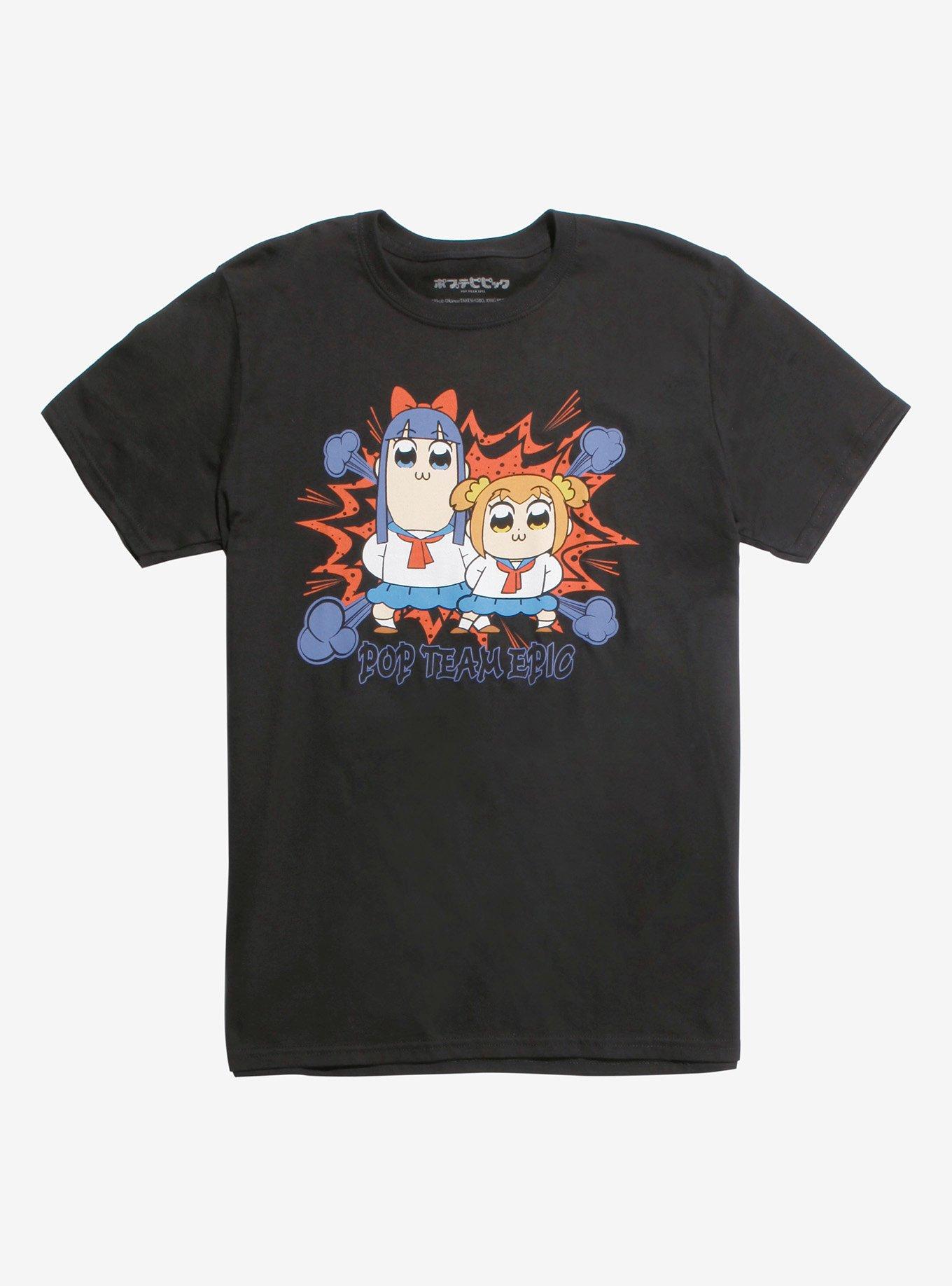 Pop Team Epic Duo T-Shirt, BLACK, hi-res