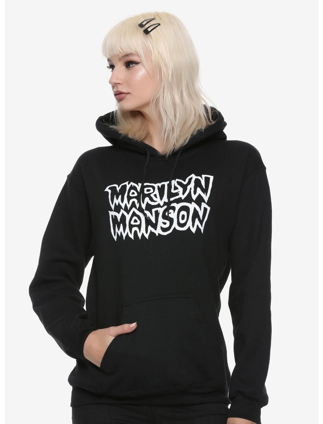 Marilyn Manson Logo Girls Hoodie, BLACK, hi-res