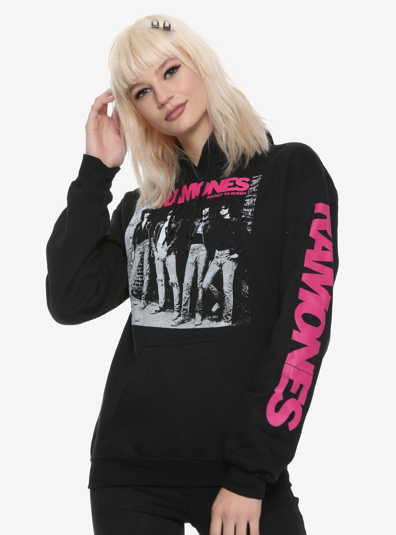 Ramones Rocket To Russia Girls Hoodie, BLACK, hi-res