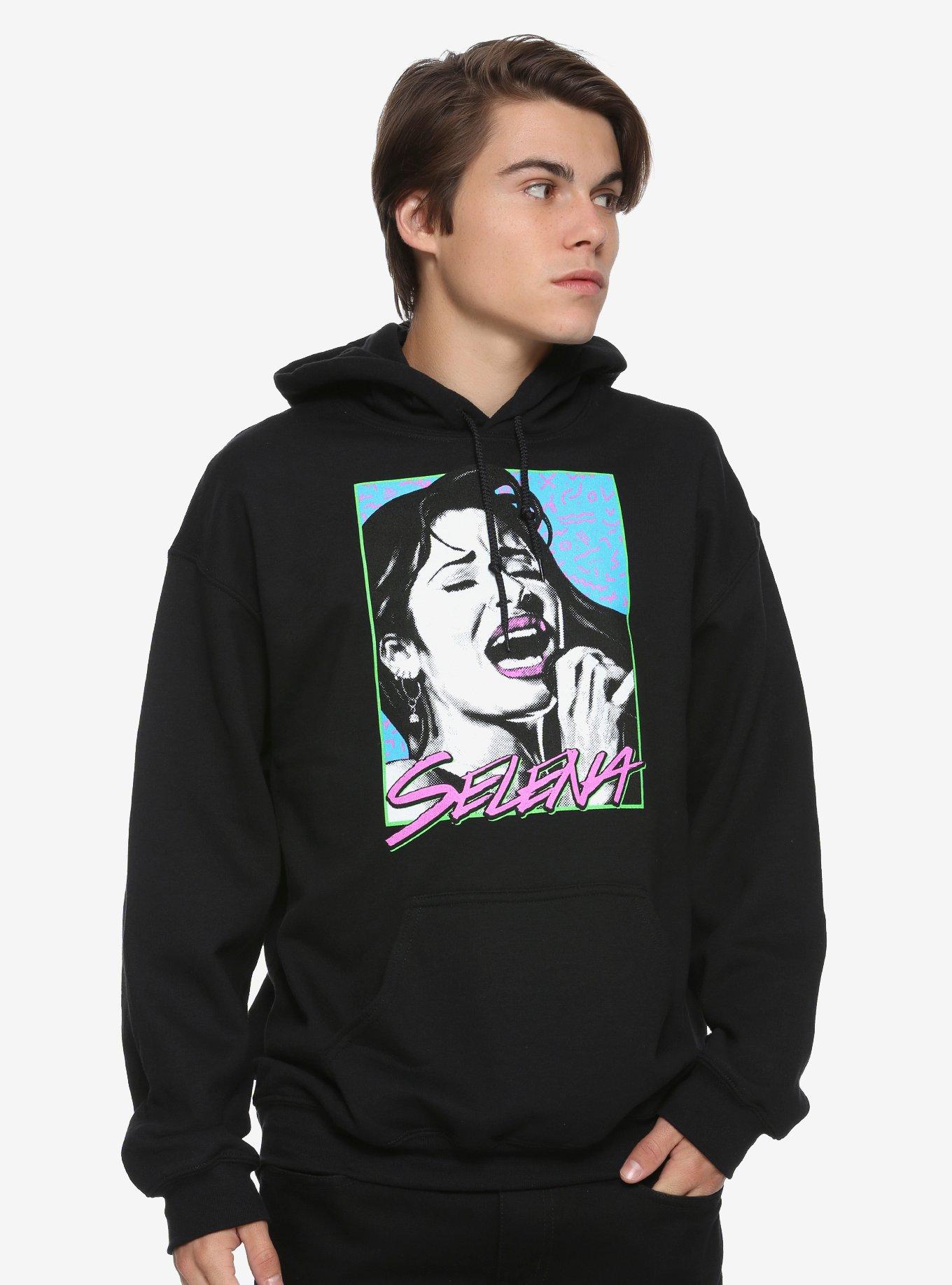 Selena Neon Photo Hoodie, BLACK, hi-res