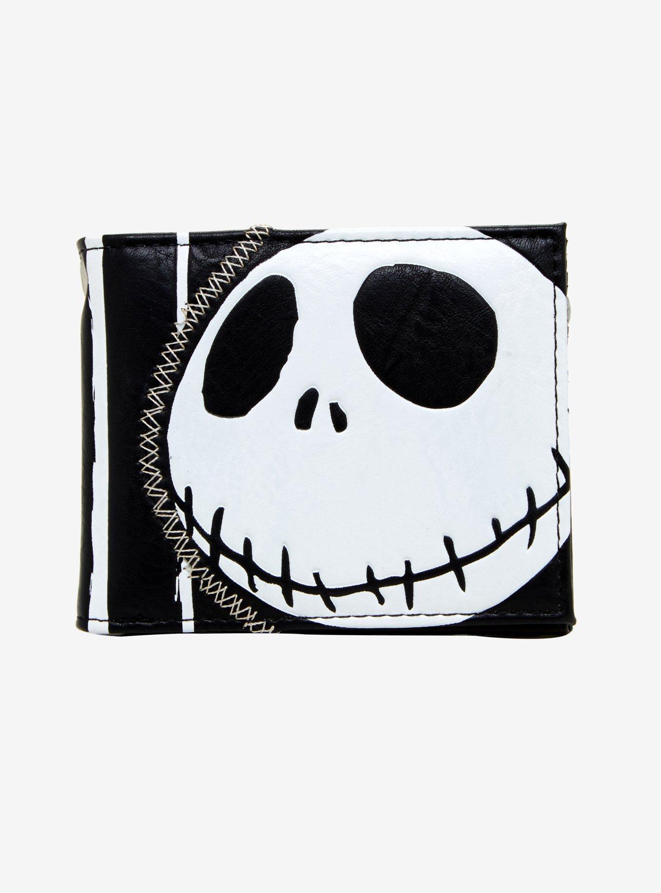 The Nightmare Before Christmas Jack Skellington Head Stripe Bi-Fold Wallet, , hi-res