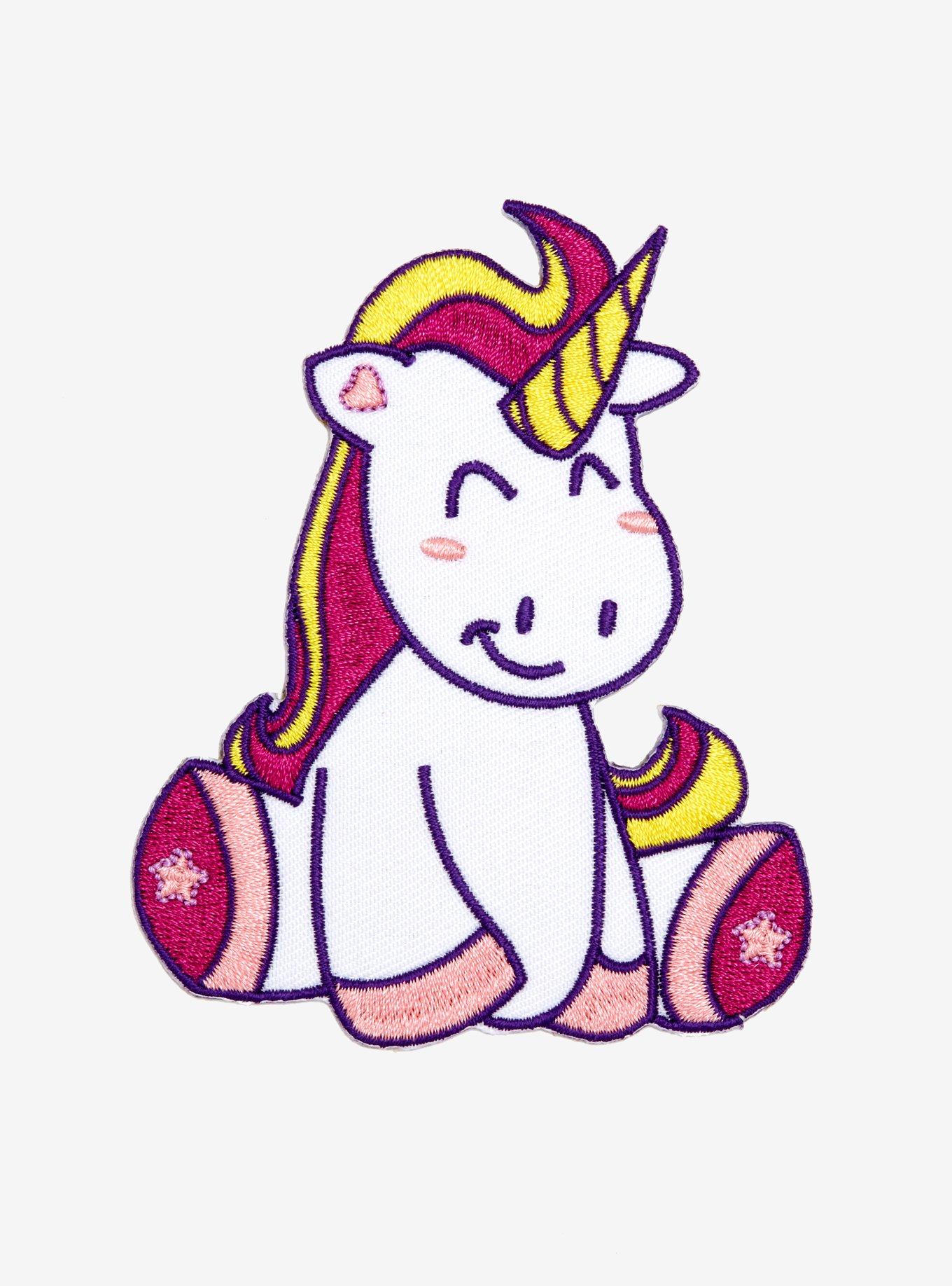 Cute Smile Unicorn Patch, , hi-res