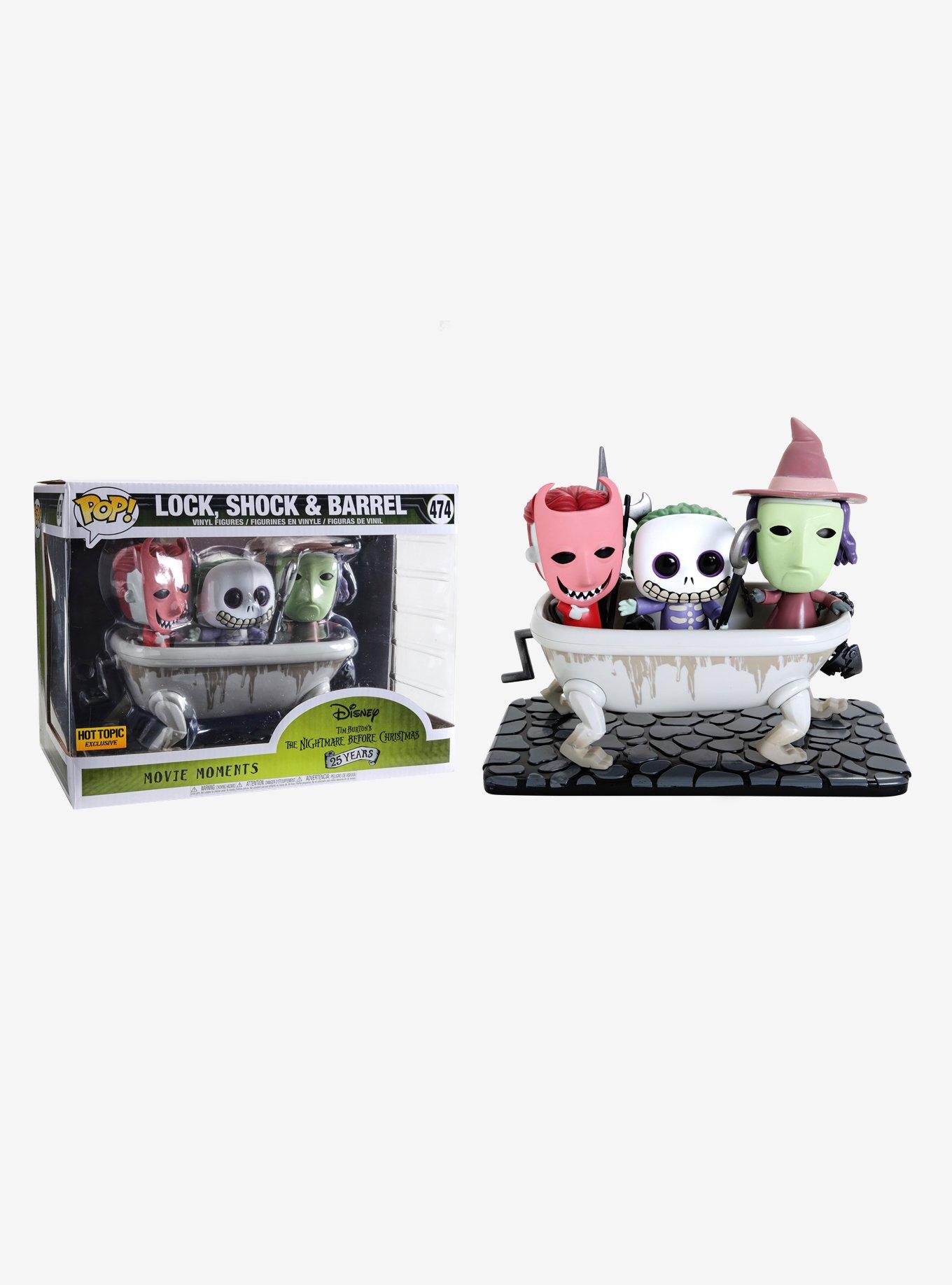 Funko Disney The Nightmare Before Christmas Pop! Lock Shock & Barrel Bathtub Movie Moments Vinyl Figure Hot Topic Exclusive, , hi-res