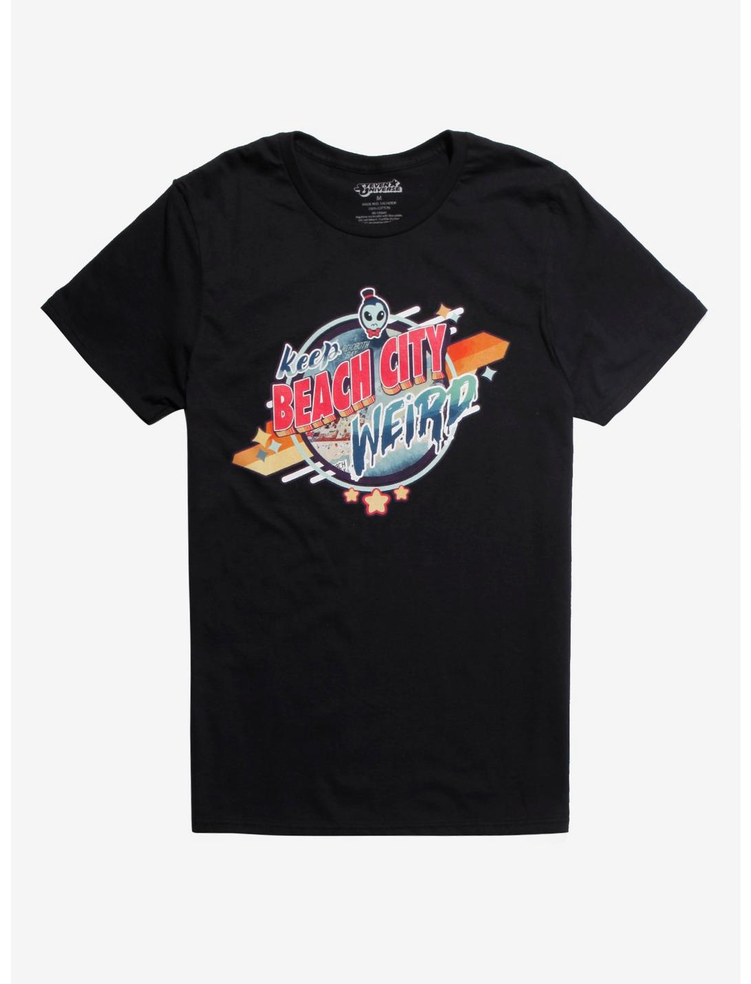 Steven Universe Keep Beach City Weird T-Shirt, BLACK, hi-res