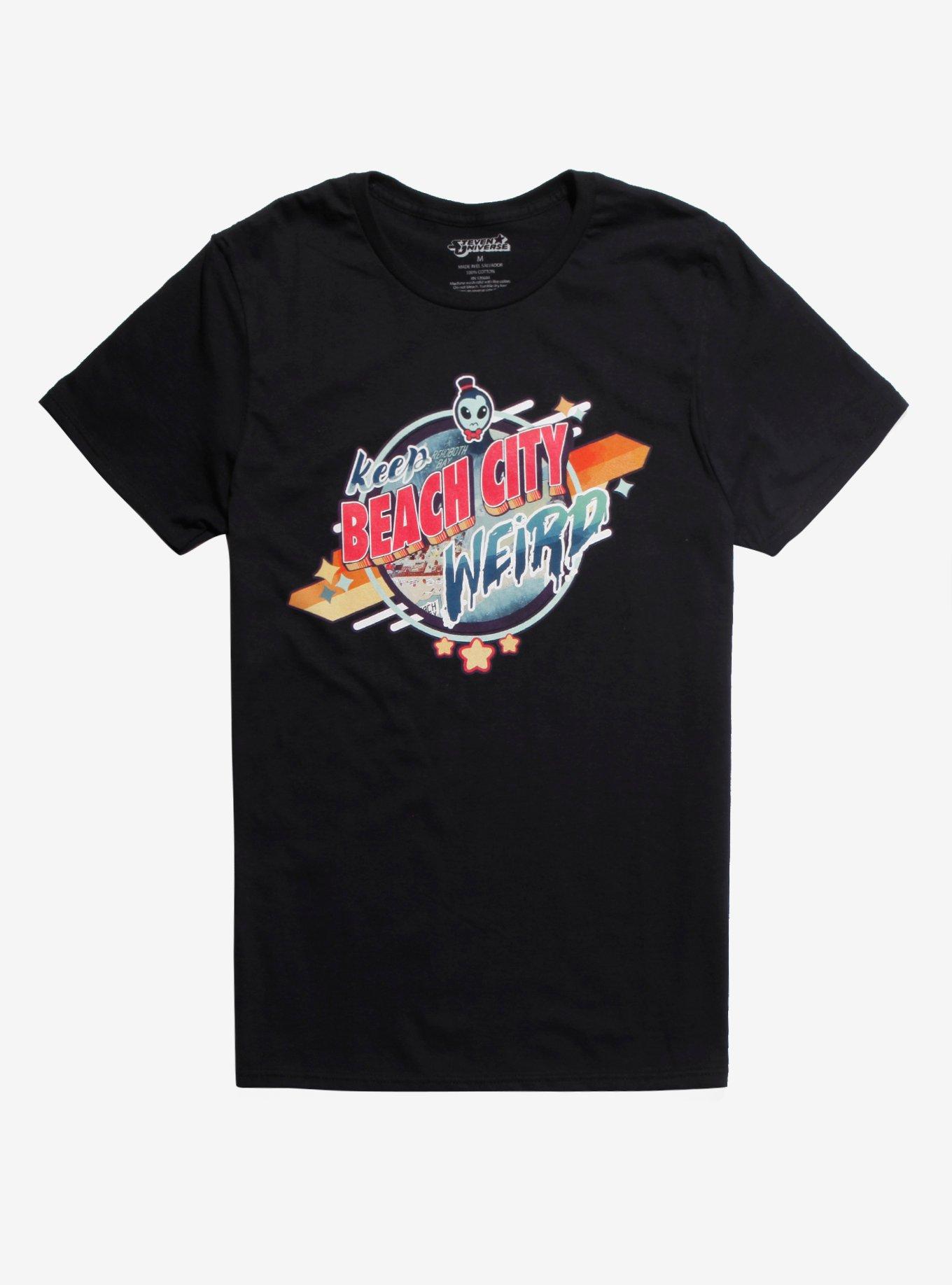 Steven Universe Keep Beach City Weird T-Shirt, BLACK, hi-res