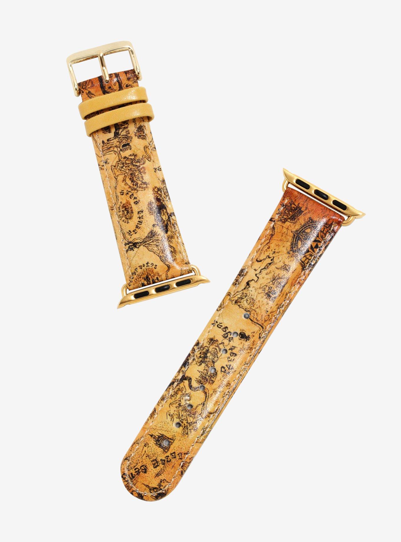 Nintendo The Legend Of Zelda Map Leather Smart Watch Straps