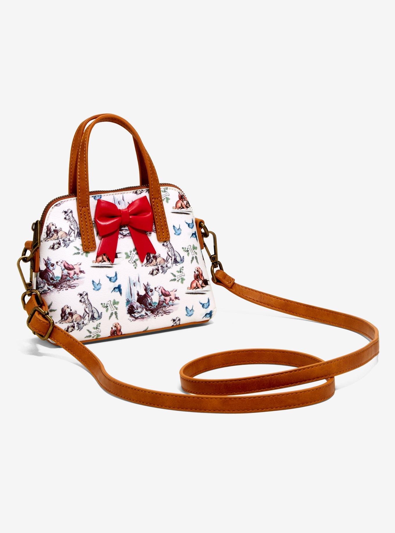 Loungefly Disney Lady And The Tramp Micro Dome Crossbody Bag