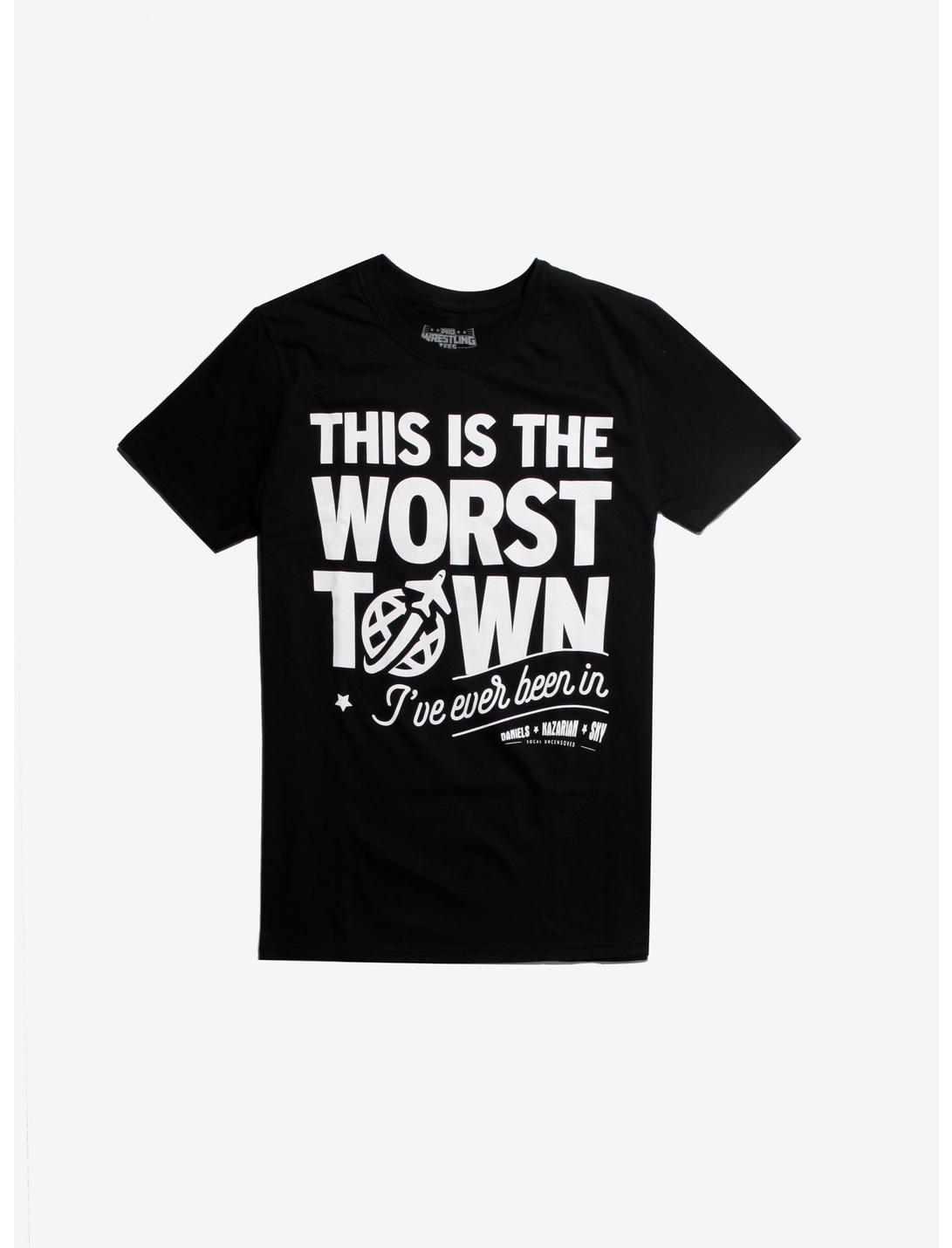 Pro-Wrestling SoCal Uncensored Worst Town T-Shirt, BLACK, hi-res