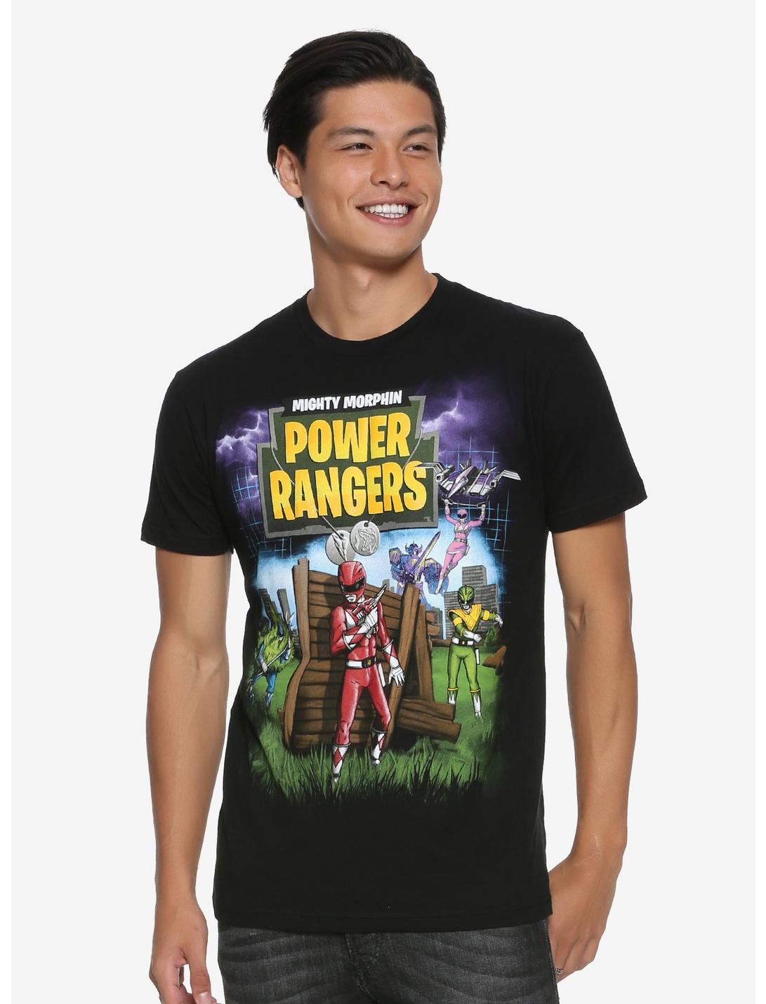 Mighty Morphin Power Rangers Royale T-Shirt - BoxLunch Exclusive, BLACK, hi-res