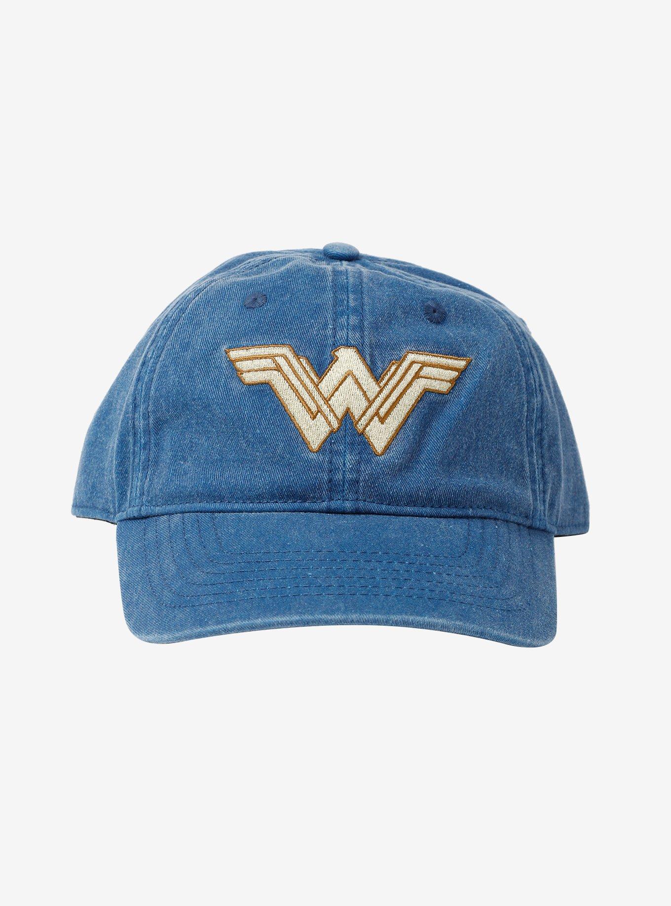 DC Comics Wonder Woman Denim Logo Dad Hat, , hi-res
