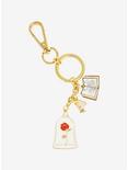 Loungefly Disney Beauty And The Beast Enchanted Rose Enamel Key Chain - BoxLunch Exclusive, , hi-res