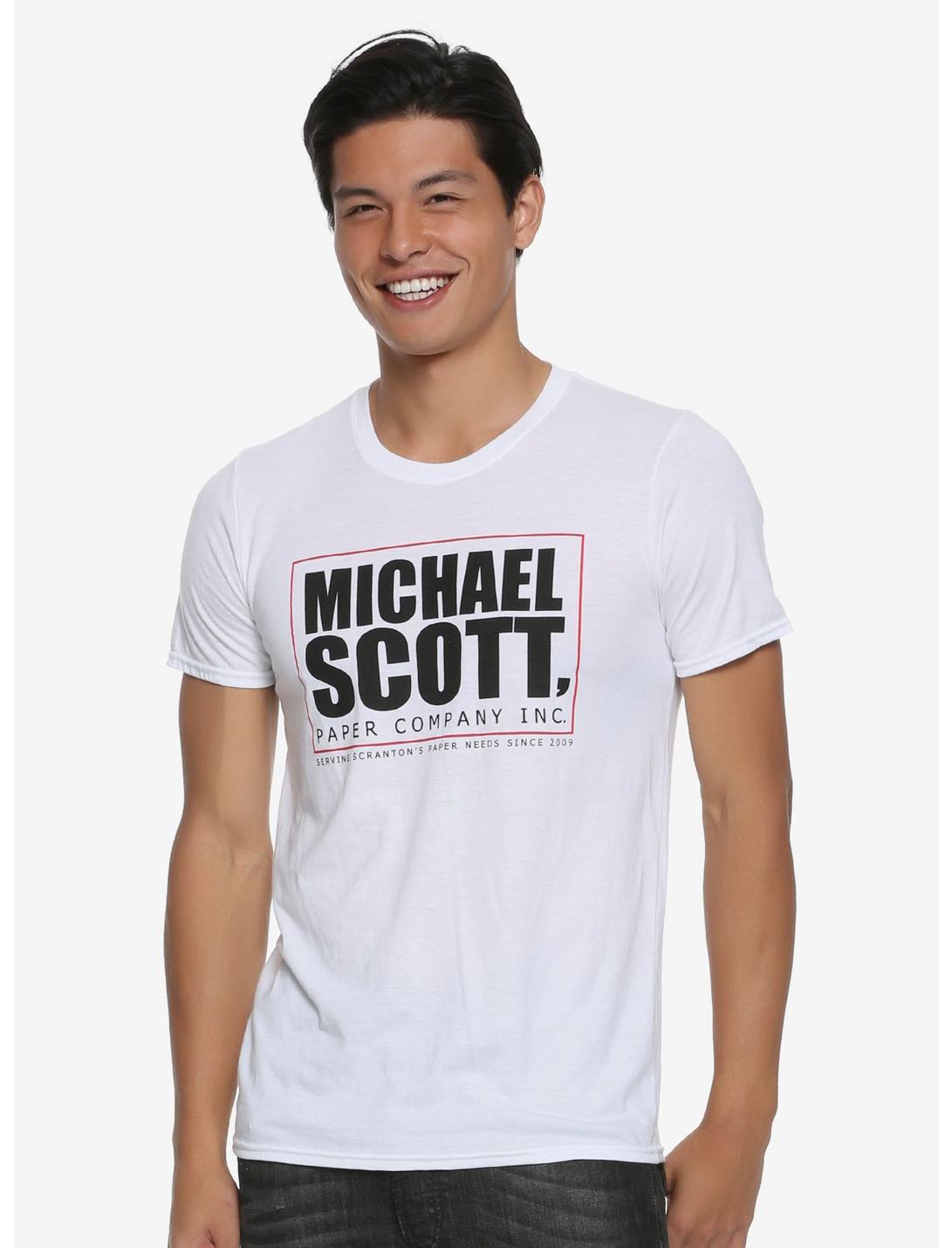 The Office Michael Scott Paper T-Shirt - BoxLunch Exclusive, WHITE, hi-res