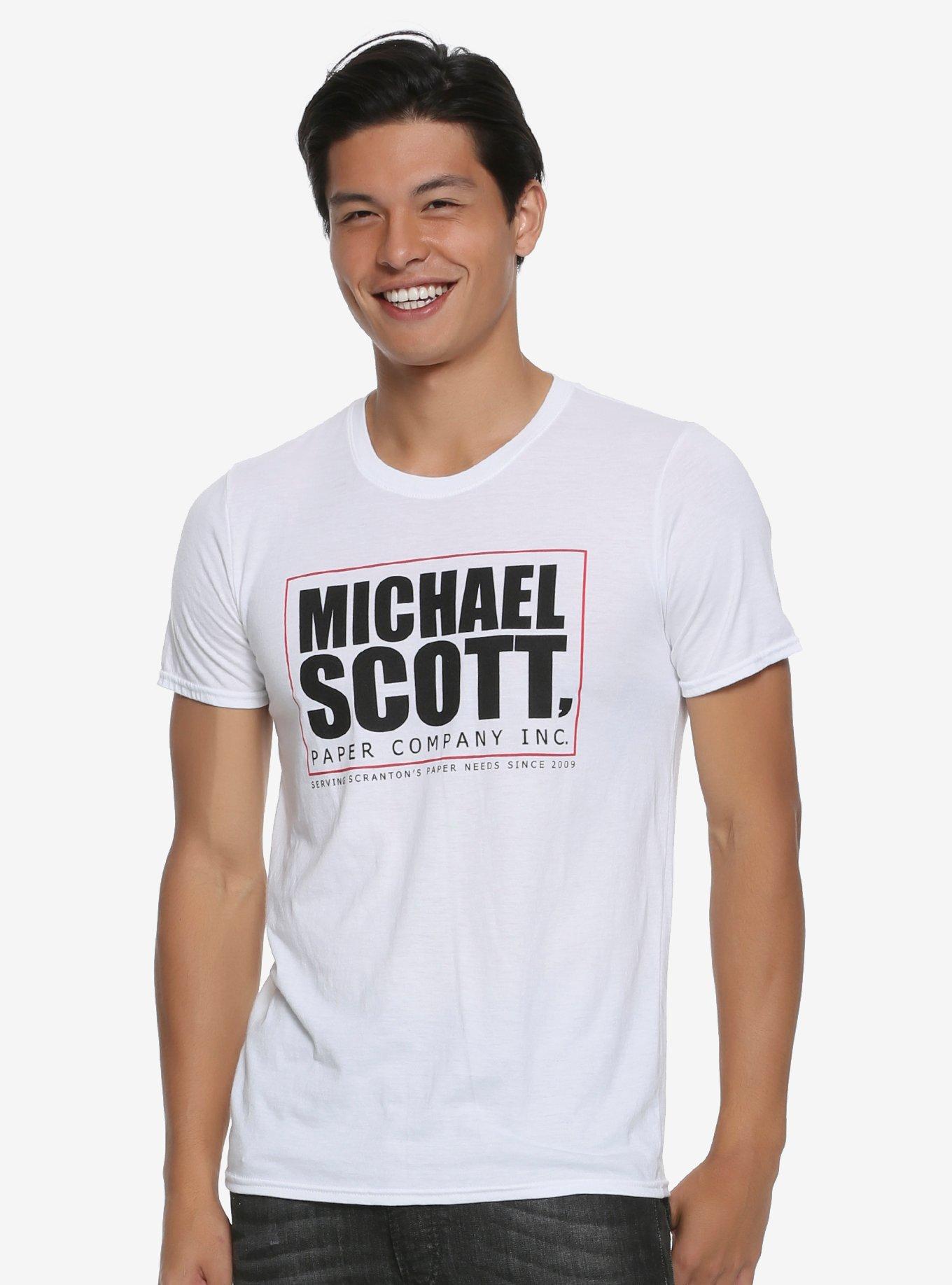 The Office Michael Scott Paper T-Shirt - BoxLunch Exclusive, WHITE, hi-res