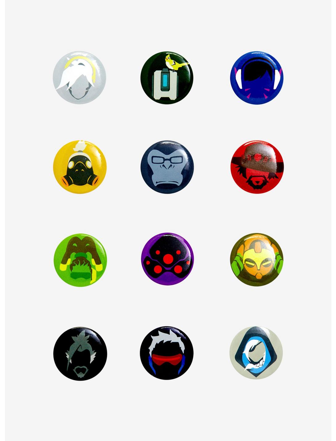 Overwatch Character Buttons 12 Pack, , hi-res