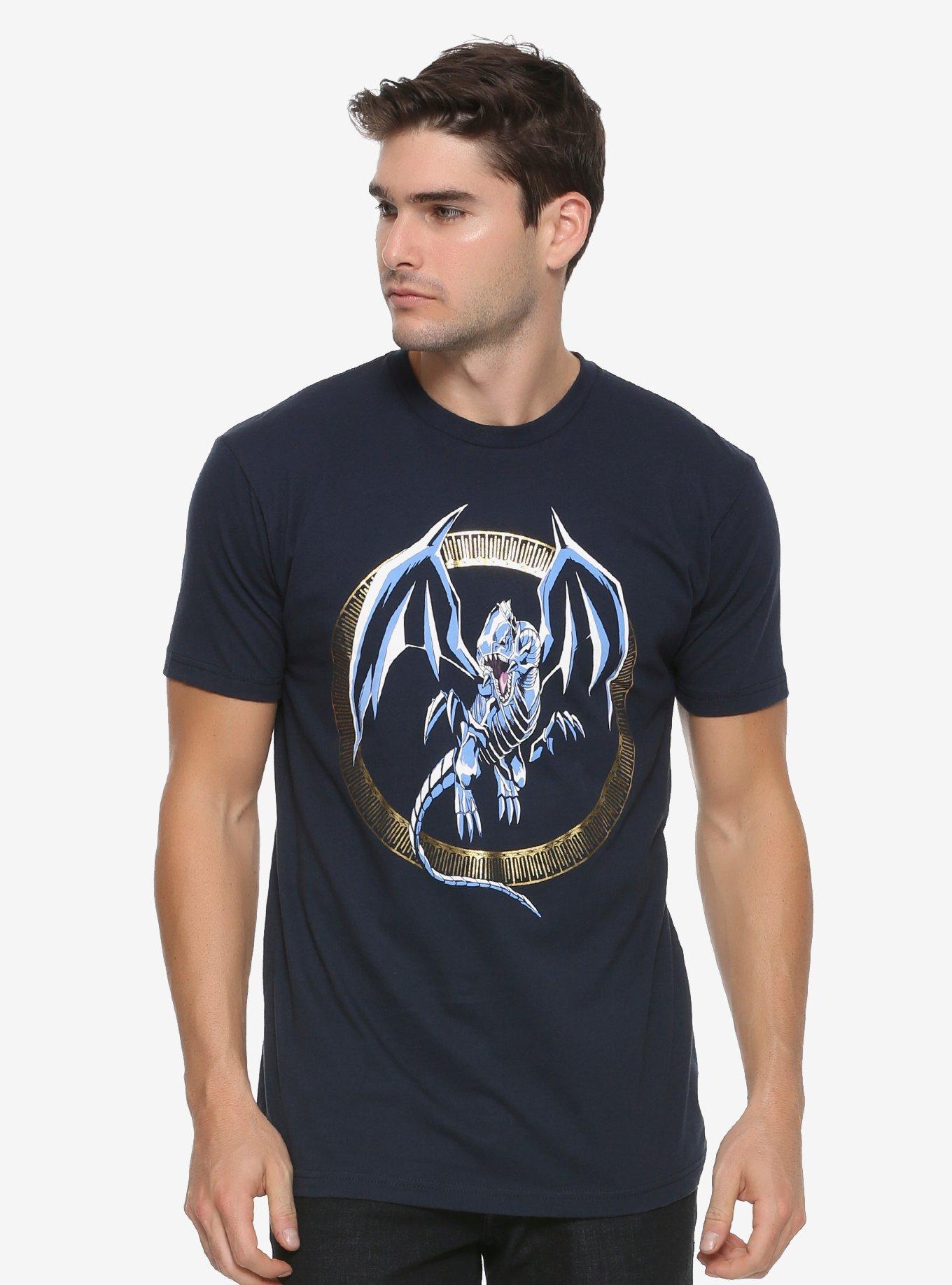 Yu-Gi-Oh! Blue Eyes White Dragon T-Shirt - BoxLunch Exclusive, BLACK, hi-res