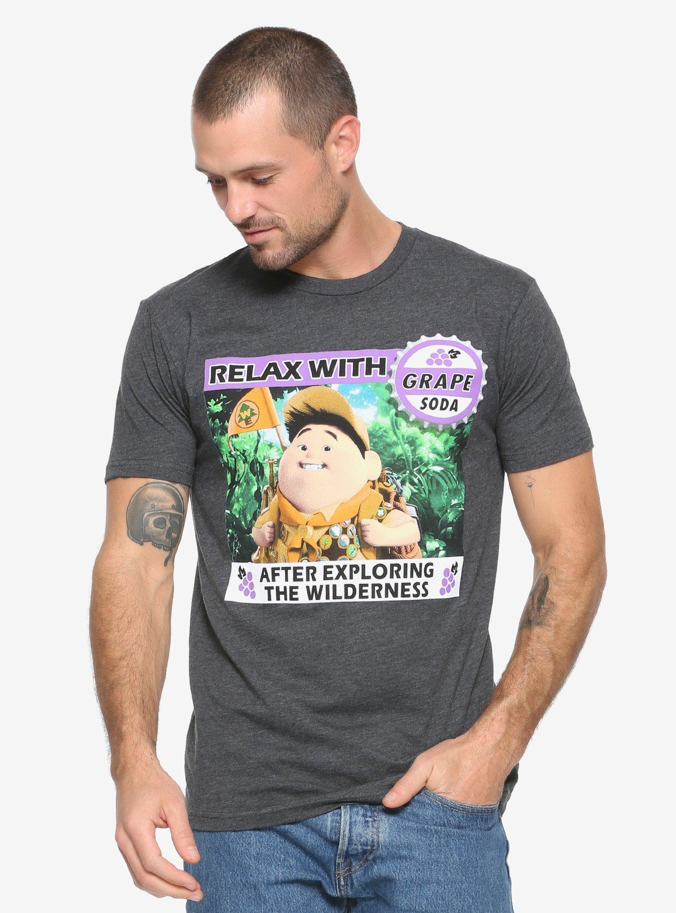 Disney Pixar Up Relax With Grape Soda T-Shirt - BoxLunch Exclusive, BLACK, hi-res
