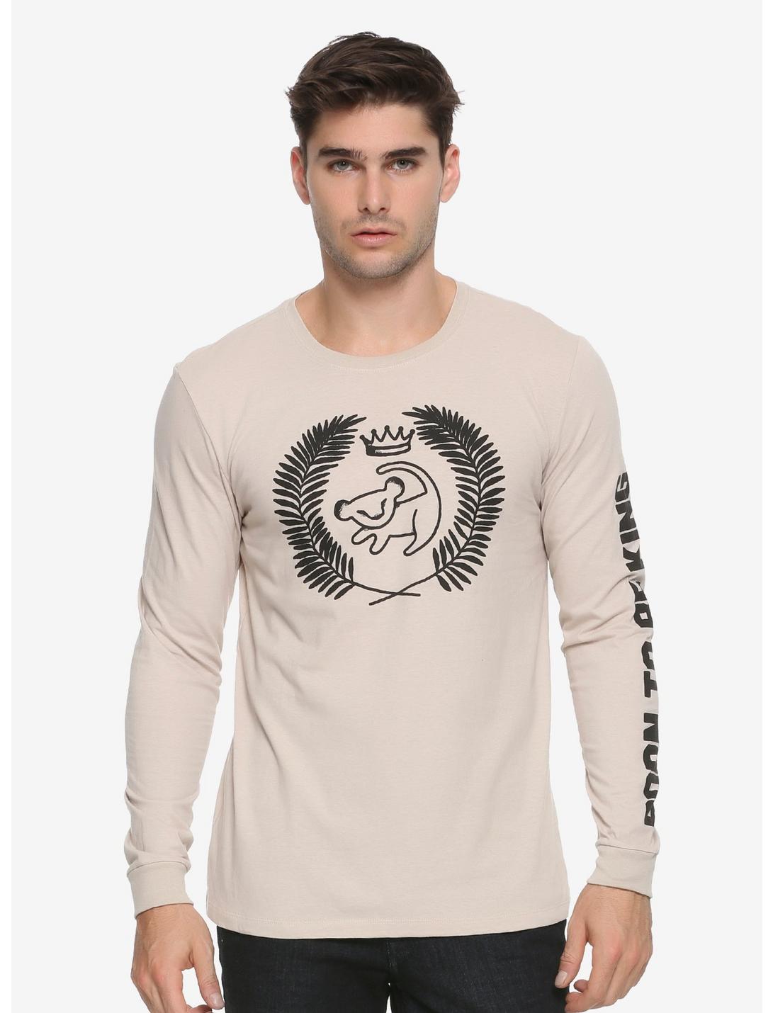 Disney The Lion King Born To Be King Long Sleeve T-Shirt - BoxLunch Exclusive, TAN/BEIGE, hi-res