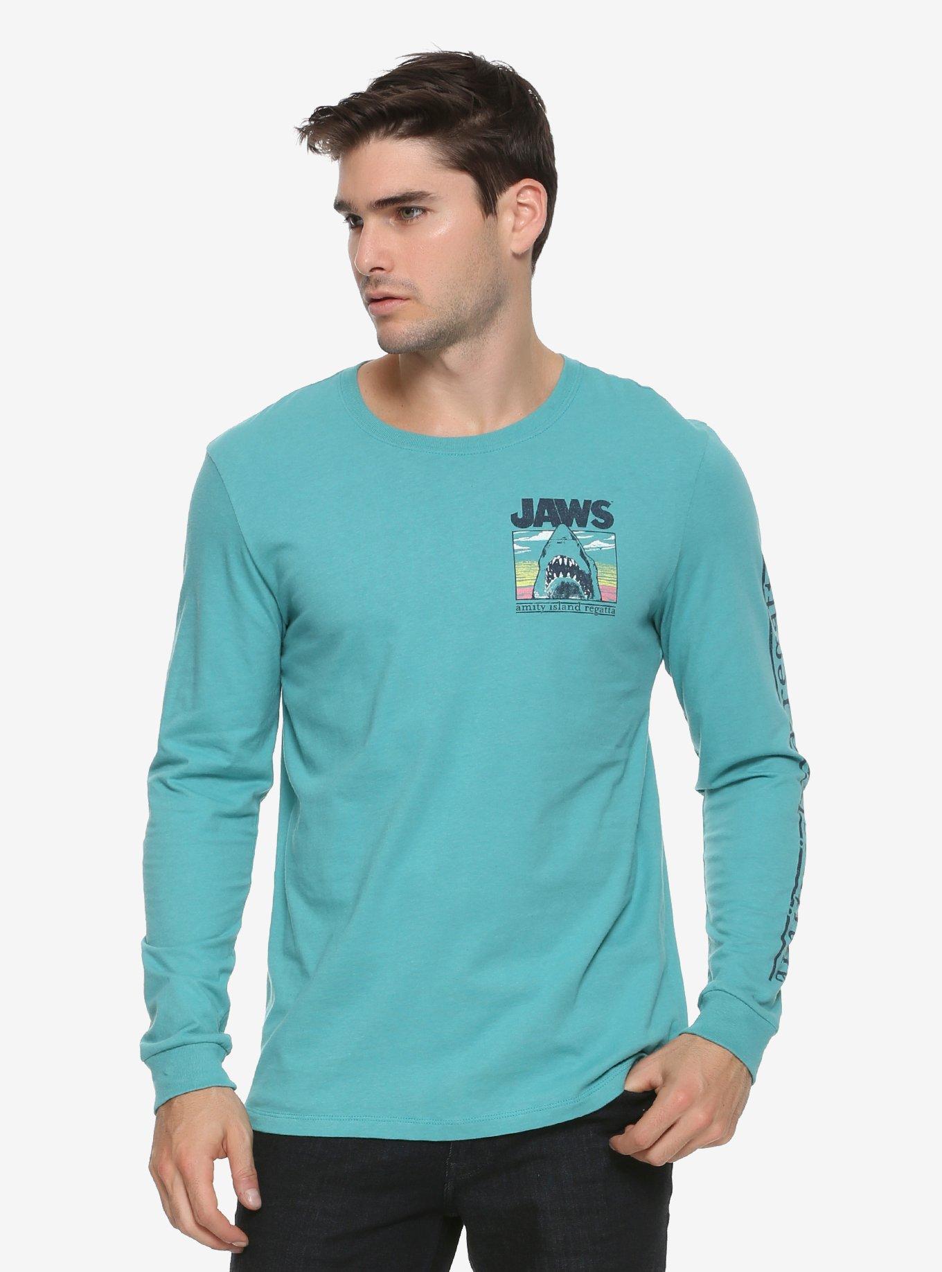 Jaws Amity Island Regatta Long Sleeve T-Shirt - BoxLunch Exclusive, BLUE, hi-res