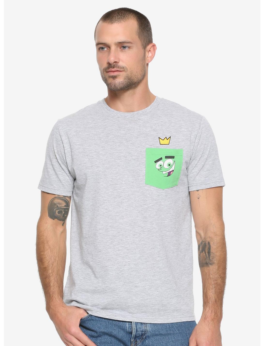 The Fairly Odd Parents Cosmo Pocket T-Shirt - BoxLunch Exclusive, GREY, hi-res