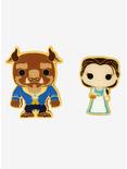Funko Pop! Disney Beauty And The Beast Belle & Beast Enamel Pin Set - BoxLunch Exclusive, , hi-res