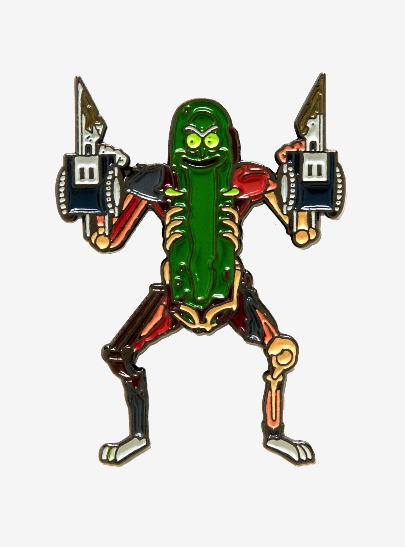 Rick And Morty Pickle Rick Blade Enamel Pin, , hi-res