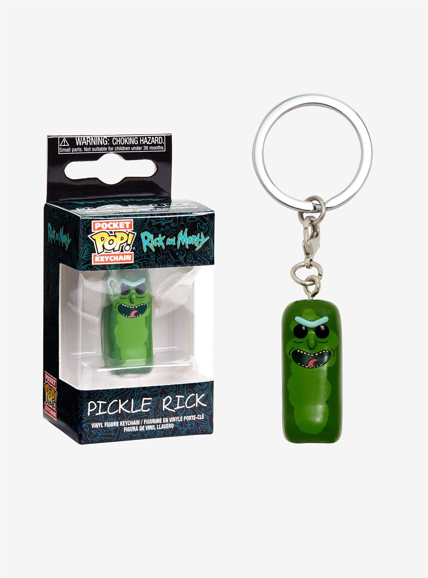 Funko Rick And Morty Pocket Pop! Pickle Rick Key Chain, , hi-res