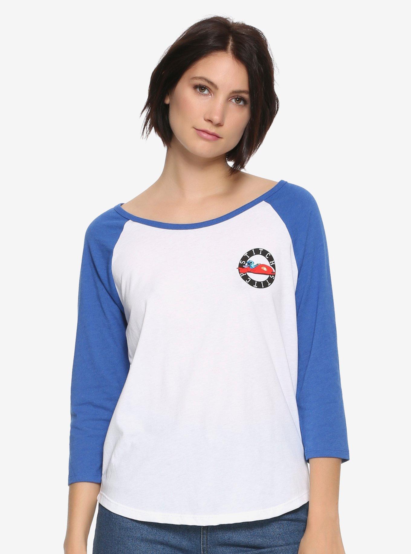 Disney Lilo & Stitch 626 Womens Raglan - BoxLunch Exclusive, NAVY, hi-res