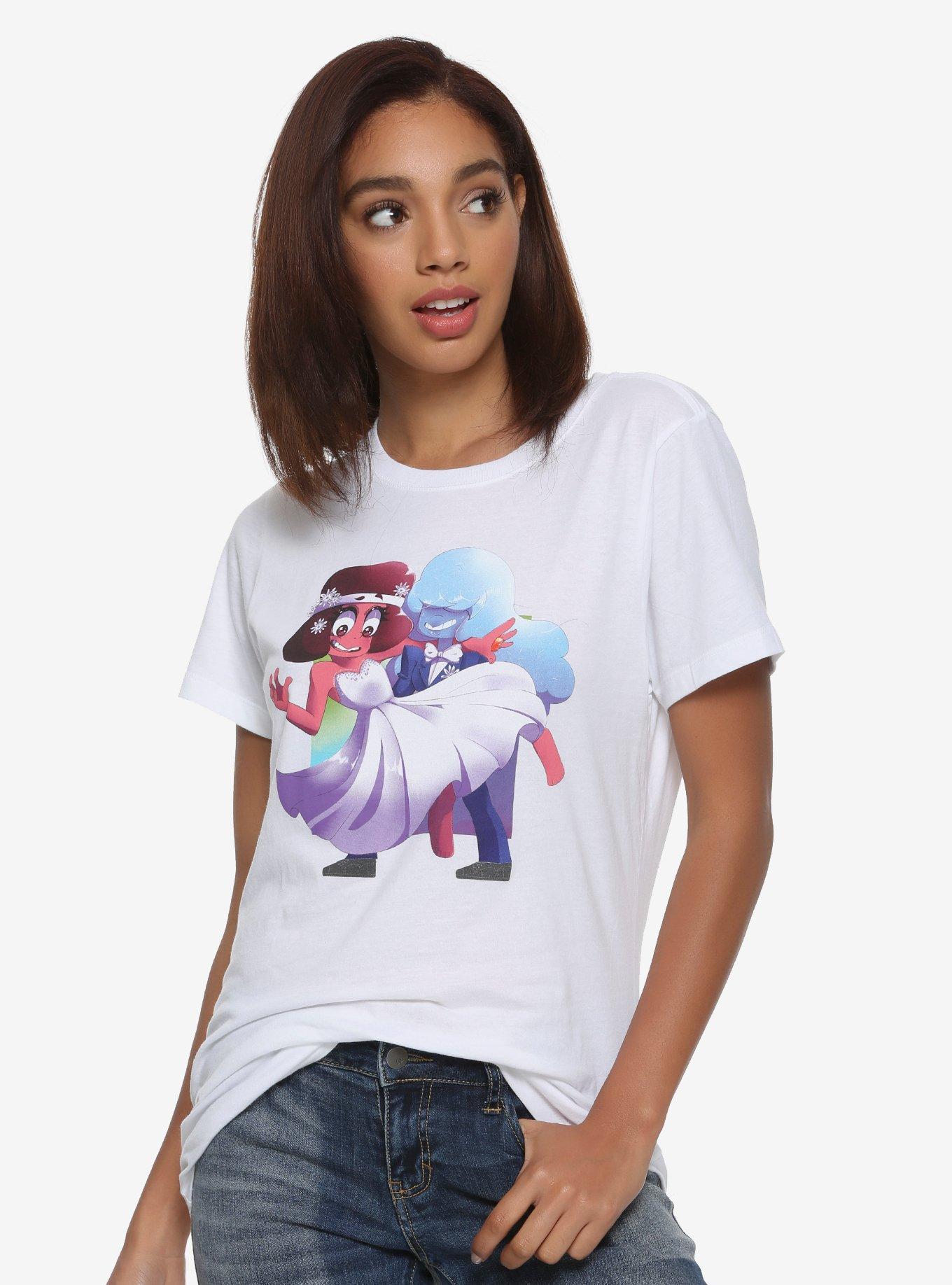 Steven Universe Ruby & Sapphire Wedding Girls T-Shirt, MULTI, hi-res
