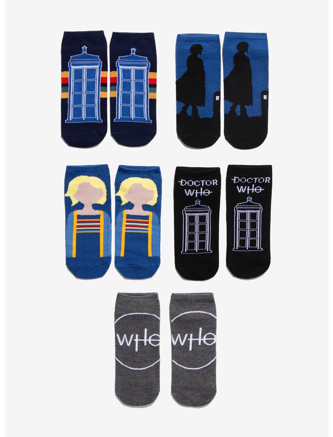 Doctor Who Thirteenth Doctor No-Show Socks 5 Pair, , hi-res