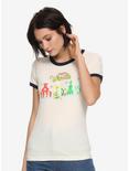 Dr. Seuss The Grinch Festive Town Womens Ringer T-Shirt - BoxLunch Exclusive, NATURAL, hi-res