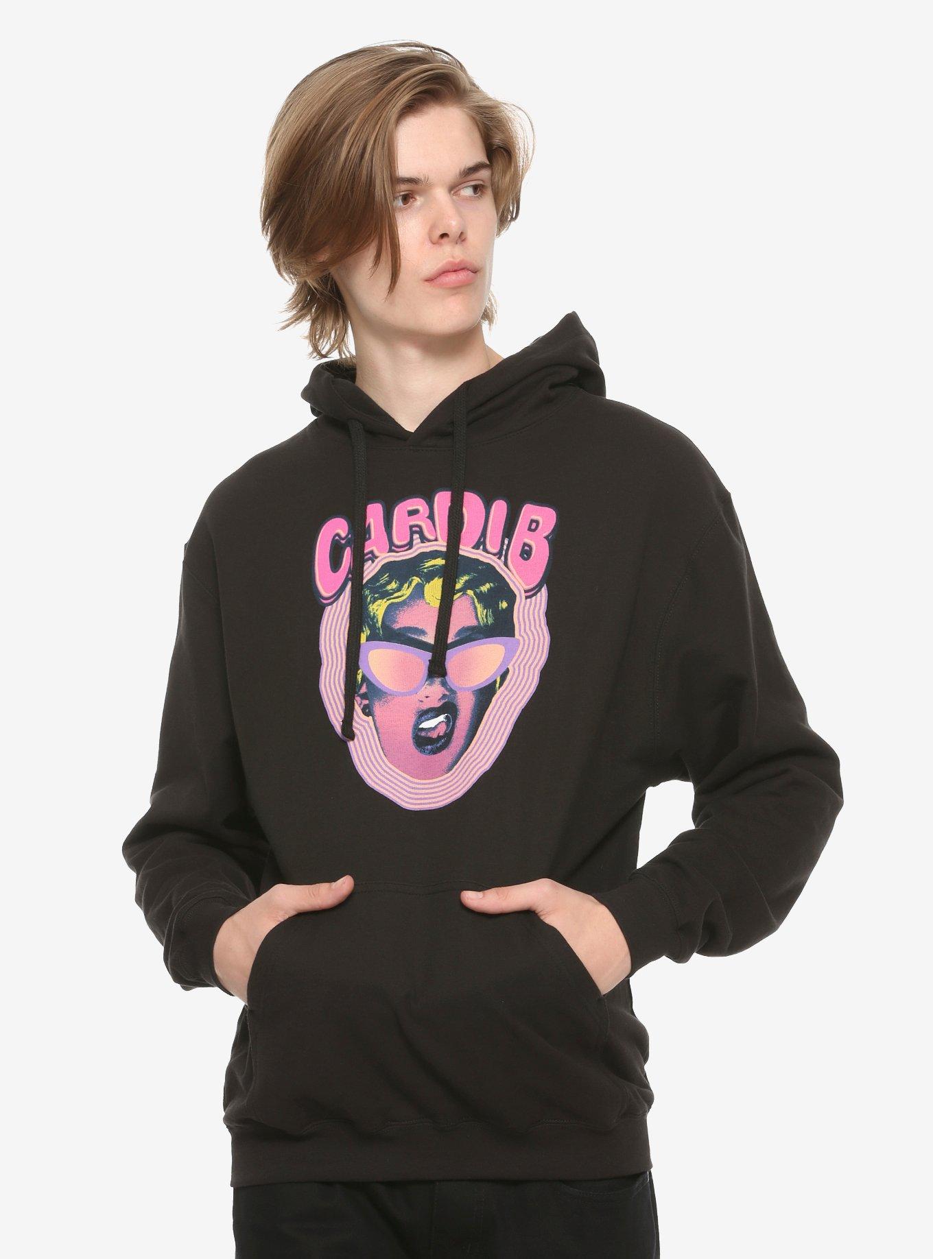 Cardi B Invasion Face Hoodie, BLACK, hi-res
