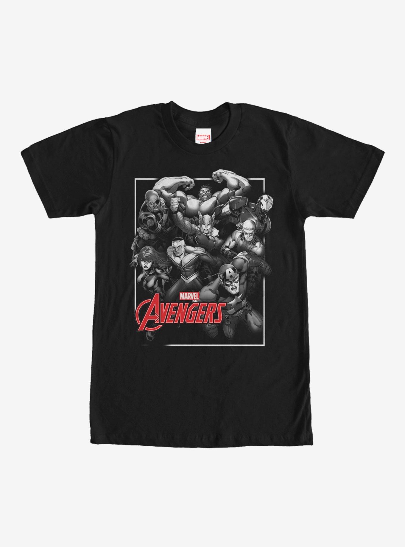 Marvel Grayscale Avengers T-Shirt, , hi-res