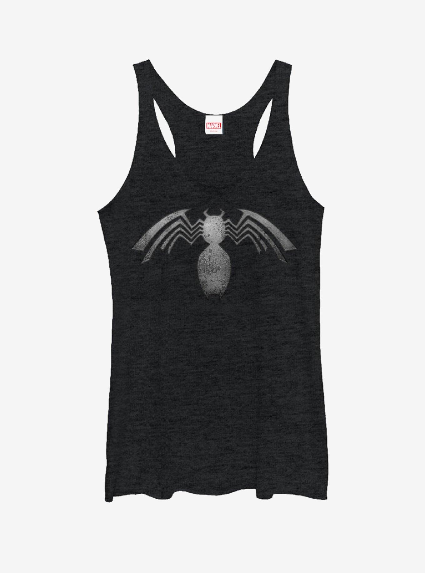 Marvel Venom Logo Womens Tank Top, BLK HTR, hi-res