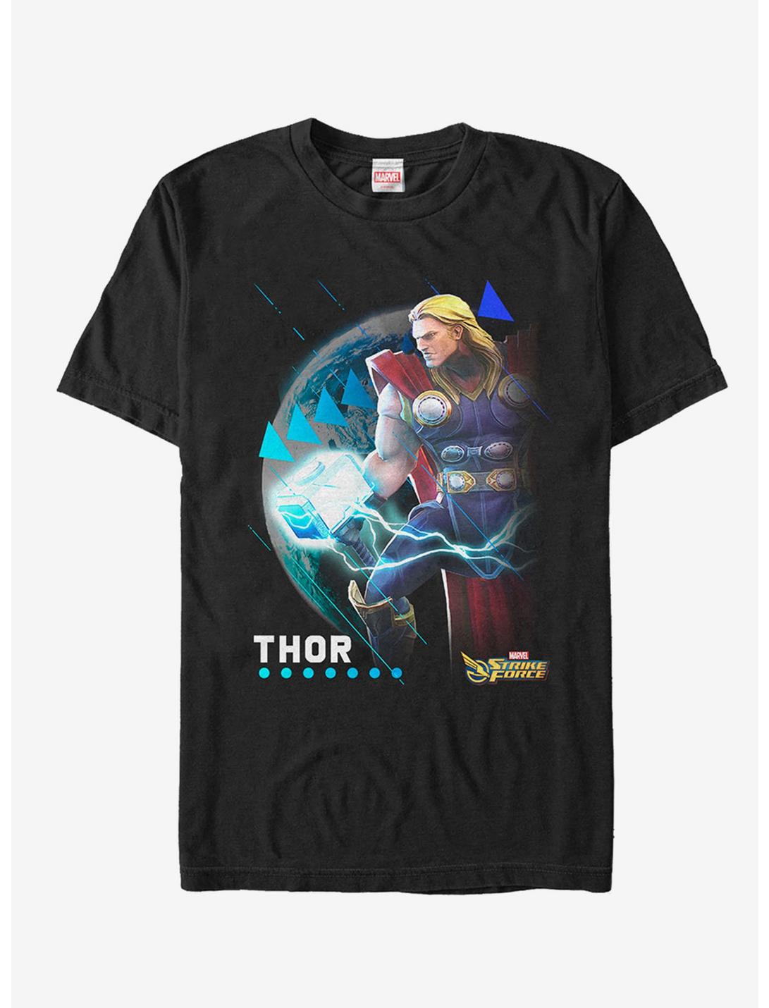 Marvel Strike Force Thor Pattern T-Shirt, BLACK, hi-res