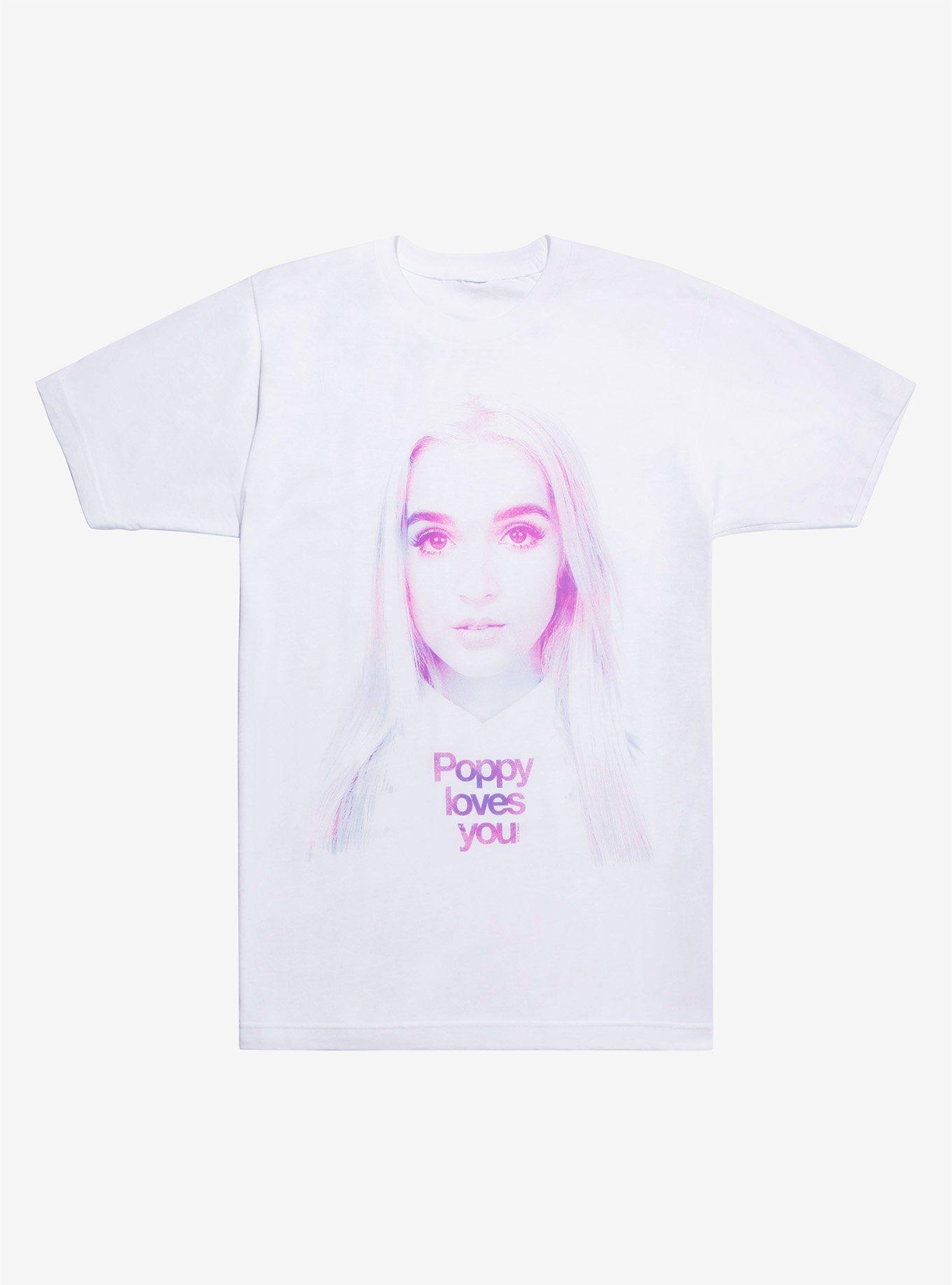 Poppy Loves You T-Shirt, WHITE, hi-res