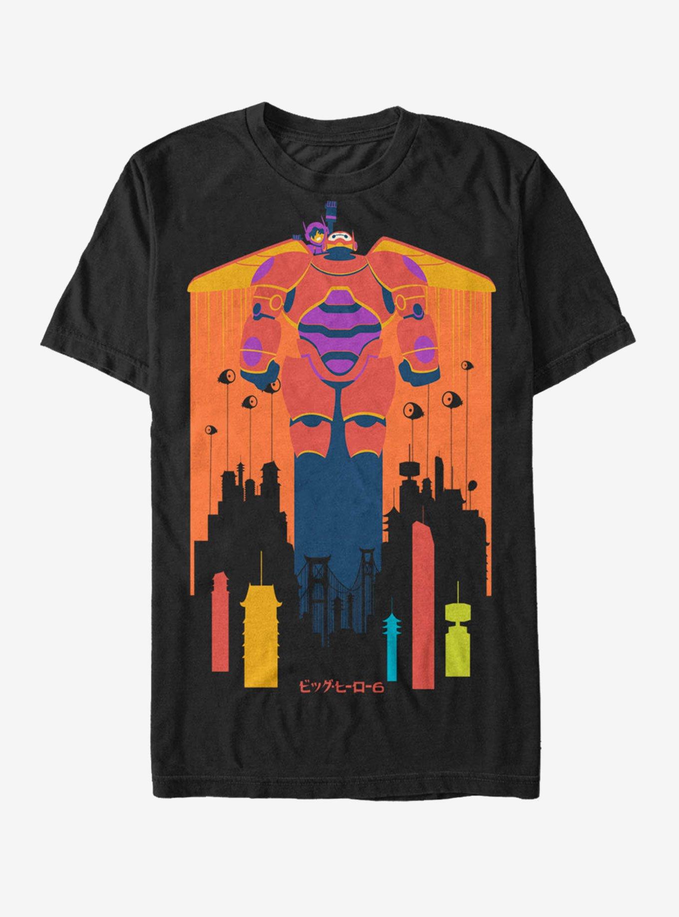 Disney Big Hero 6 Baymax and Hiro Fly T-Shirt, BLACK, hi-res