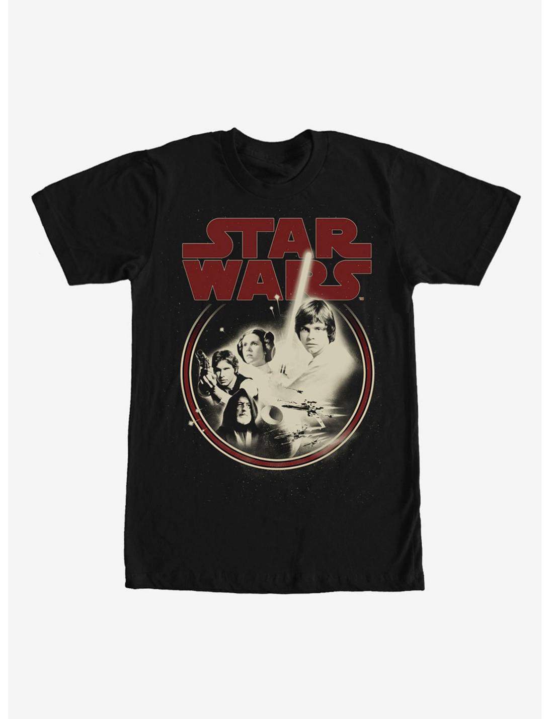 Star Wars A New Hope Group T-Shirt, BLACK, hi-res