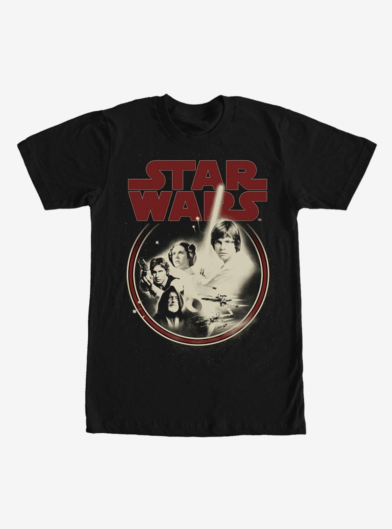 Star Wars A New Hope Group T-Shirt, BLACK, hi-res