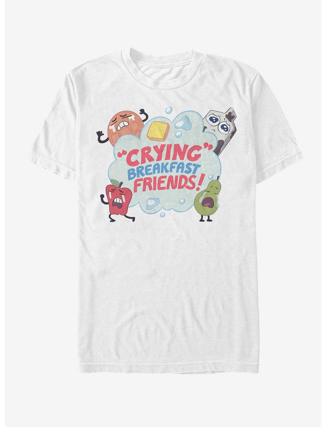 Steven Universe Crying Breakfast Friends T-Shirt, WHITE, hi-res